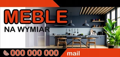 BANER REKLAMOWY projekt 130x80 cm MEBLE POD WYMIAR na Arena.pl