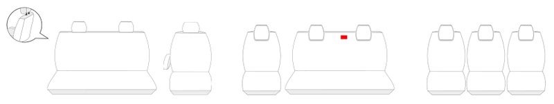 Citroen Jumpy III 9os Pokrowce dopasowane na fotele zdjęcie 6