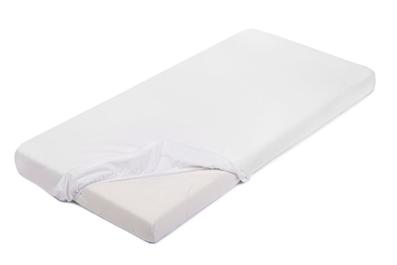 Prześcieradło do łóżeczka białe 80×160 zdjęcie 1