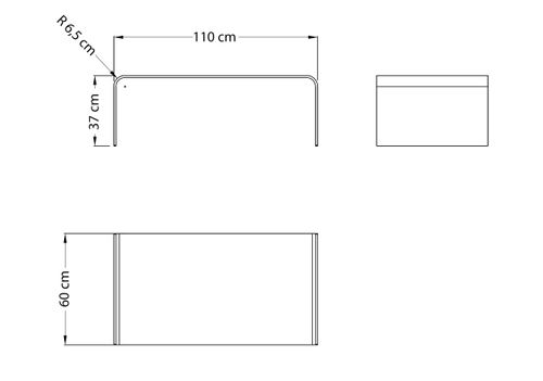 Stolik szklany FORMANOVA - biały na Arena.pl