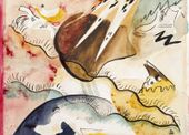 Plakat 18x13cm Rain Landscape, Wassily Kandinsky Vintage do Salonu