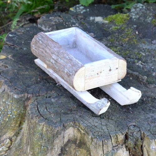 Doniczka donica sanki drewniane kory sanie duże na Arena.pl