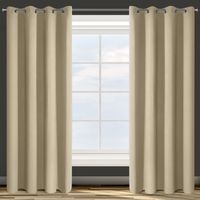 Zasłona gotowa na przelotkach PARISA 140x250 Design91 beżowa