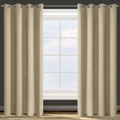 Zasłona gotowa na przelotkach PARISA 140x250 Design91 beżowa