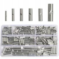 Zestaw nieizolowanych złączy doczołowych Okablowanie zaciskanych AWG24-8