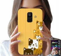 ETUI DO SAMSUNG A6 2018 - LOVE CAT, WZORY Z KOTAMI, CASE + SZKŁO