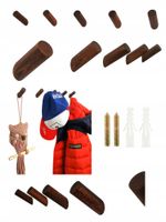 Wieszaki na Ubrania Drewniane Buk Kołek Ścienny na Kwiaty Ręczniki Spodnie