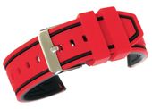 pasek silikonowy czerwono-czarny u14-20-3