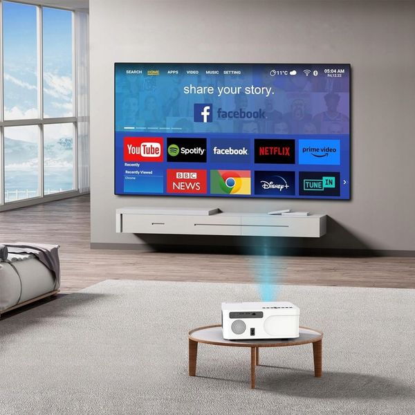 Projektor mini Rzutnik LED WiFi Android TV FULL HD 4K Autofocus do zdjęcie 8