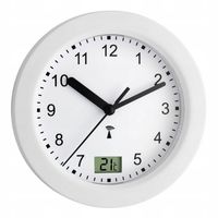 Zegar ścienny sterowany radiowo BIAŁY 17,5cm DCF77 pomiar temperatury