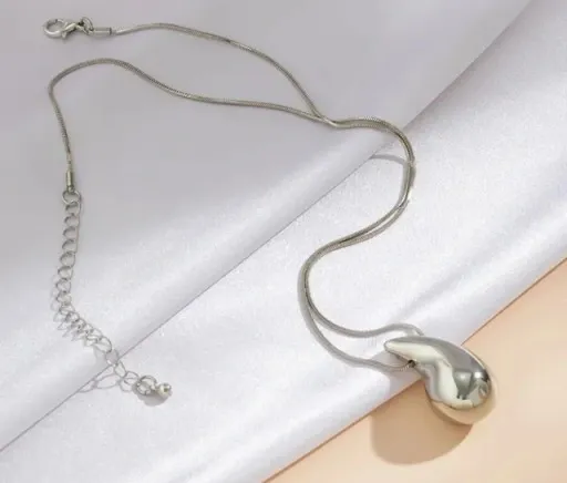 Naszyjnik łańcuszek srebrny KROPLA łezka zdjęcie 6