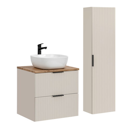 Zestaw Mebli Łazienkowych Szafka / Umywalka / Blat / Wysoka Kaszmir ADI CMD na Arena.pl