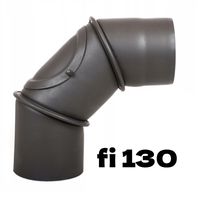 Kolanko skrętne żaroodporne regulowane fi 130 mm do pieca kominka rury