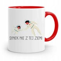 Kubek Czerwony Prezent Dla Syna Nie Z Tej Ziemi Z Nadrukiem Ze Zdjęciem