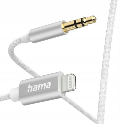 Kabel HAMA Audio Lightning - Jack 3.5mm 1m Biały na Arena.pl