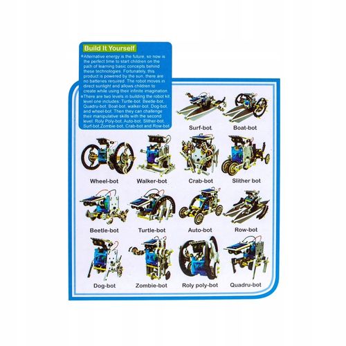 ROBOT SOLARNY ZESTAW ZABAWEK SOLARNYCH 14W1 SOLAR na Arena.pl