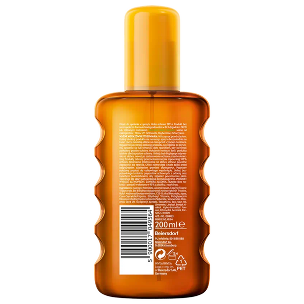 Nivea Intense Bronze SPF6 Karotenowy Olejek Do Opalania W Spray'u zdjęcie 2