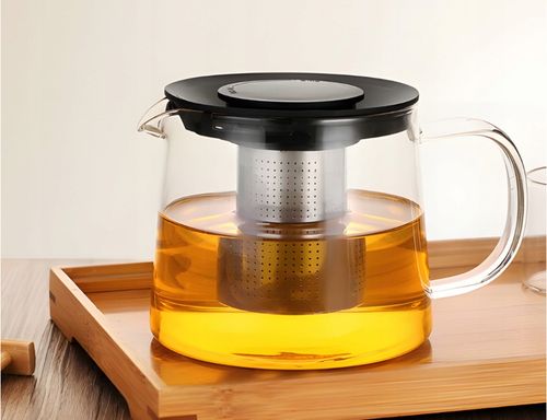 SZKLANY DZBANEK ZAPARZACZ DO HERBATY ZIÓŁ STALOWE SITKO 1,5L na Arena.pl