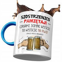 Kubek Błękitny Dla Siostrzenicy Urodziny Prezent Z Nadrukiem Ze Zdjęciem