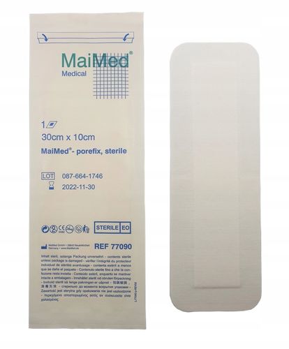 PLASTER Z OPATRUNKIEM STERYLNY NA RANY Z WKŁADEM CHŁONNYM 30x10cm 25szt na Arena.pl