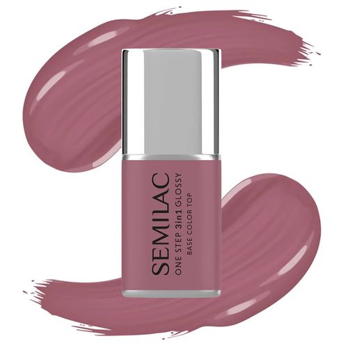SEMILAC LAKIER HYBRYDOWY 3w1 ONE STEP GLOSSY S201 EARTH PINK 7ml na Arena.pl