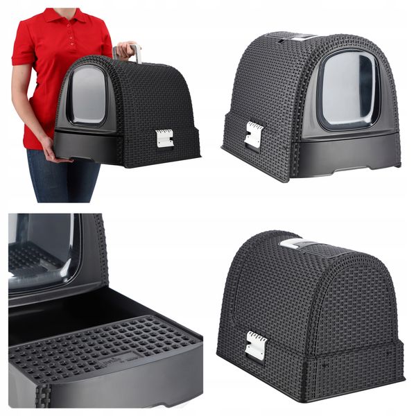 Curver 198846 Kuweta Dla Kota Toaleta Grafit zdjęcie 4