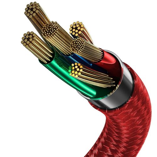 Baseus halo data HW flash charge cable USB For Type-C 40W 1m Red na Arena.pl