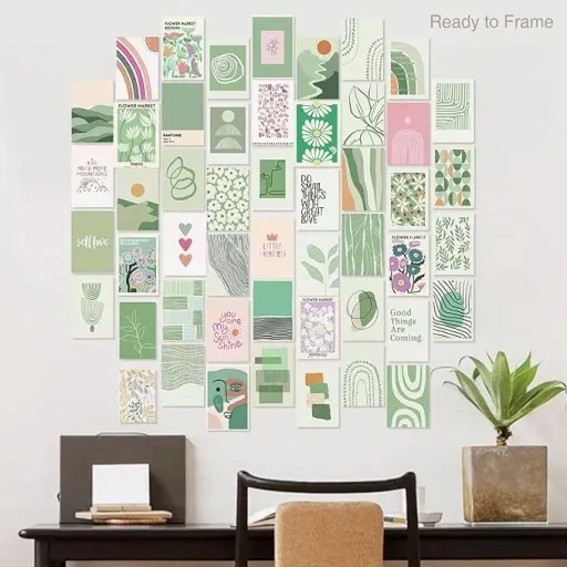 Kolaż Ścienny Ozdoba Naklejki Dekoracja do domu biura 50 sztuk zdjęcie 2