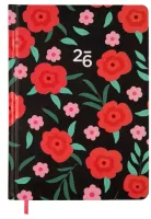 Kalendarz 2026 B6 Tygodniowy, Czerwone Kwiaty