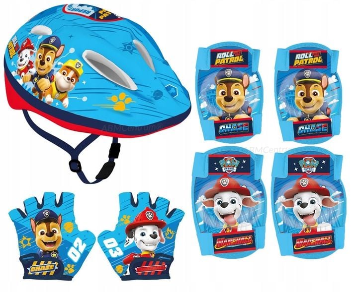 4x ochraniacze kask rowerowy rękawiczki Psi Patrol Marshall Chase Czejs zdjęcie 1