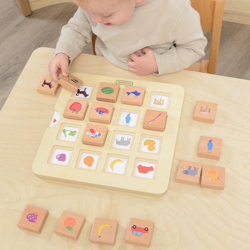 MASTERKIDZ Gra Dopasuj Cienie Łączenie w Pary Rozpoznawanie Przedmiotów Montessori na Arena.pl