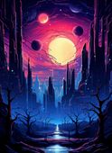 Plakat 40x55cm Gwieździste Miasto