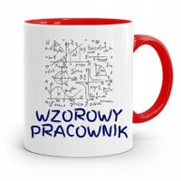 Dla Pracownika Kubek Czerwony Wzorowy Pracownik Z Nadrukiem Ze Zdjęciem