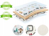 Mata piankowa składana dwustronna duża edukacyjna dla dzieci XPE 120x180 cm