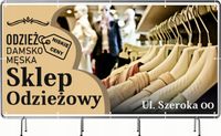 BANER REKLAMOWY 100x50cm projekt w cenie różne wzory SKLEP ODZIEŻOWY