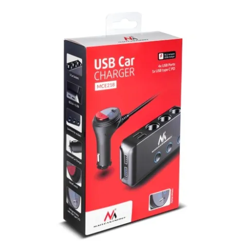 ROZDZIELACZ GNIAZDA ZAPALNICZKI 12-24V 4xUSB PD QC na Arena.pl