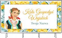 Baner Szyld z oczkami Logo Koło Gospodyń Wiejskich KGW Projekt 120x70 cm