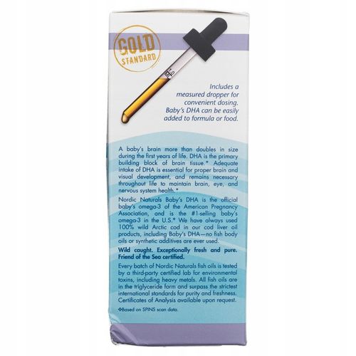 Nordic Naturals Babys DHA Omega 3 Tran Dla Dzieci Wygodny Zakraplacz 60ml na Arena.pl