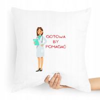 Poduszka Prezent Dla Doktora Gotowa By Pomagać Z Nadrukiem Ze Zdjęciem