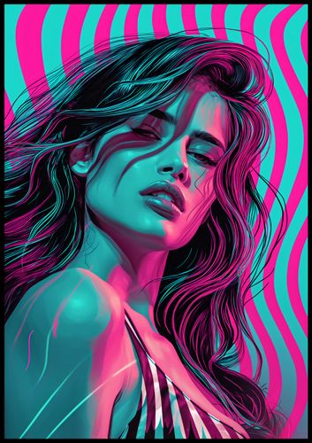 Plakat 70x100cm Neonowy Wzrok na Arena.pl
