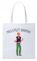 Dla Barmana Bartender Torba Eco Biała Shopper Z Nadrukiem Ze Zdjęciem