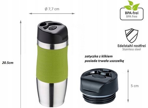 kubek termiczny pojemny 400ml bdb jakość na Arena.pl