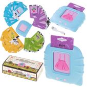 Nauka języka angielskiego czytnik kart do nauki słówek fiszki niebieski