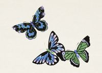 Plakat 18x13cm Butterfly 4, Sekka Japoński Vintage do Salonu