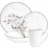 2 x KOMPLET PORCELANA ZESTAW TALERZY SERWIS OBIADOWY TALERZE 24el WZÓR GEMM