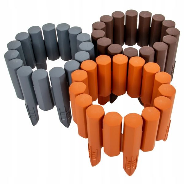 Palisada Ogrodowa Paliki Brąz 2,7 m Border Płotek zdjęcie 7