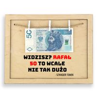 Tabliczka RAMKA prezent na urodziny 30 40 50 nadruk