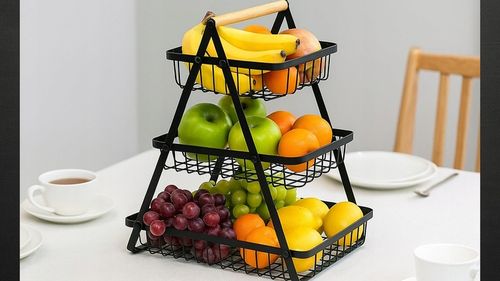 METALOWY KOSZ KOSZYK NA OWOCE WARZYWA TRZYPOZIOMOWY LOFT STOJAK PATERA na Arena.pl