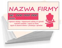 Wizytówki reklamowe 200 szt różne wzory NAPRAWA ODZIEŻY SZYCIE NA MIARĘ