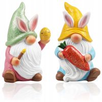 Skrzaty Gnomy Świąteczne Wielkanocne Krasnale Ozdoba Na Świeta 2Szt Komplet